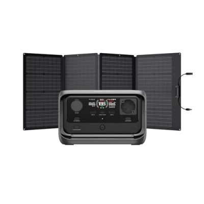 Imagen de Estación de energía portátil EcoFlow RIVER 3 Plus con panel solar 160 W, batería LFP 286 Wh, salida 1200 autonomía 16 horas para aparatos