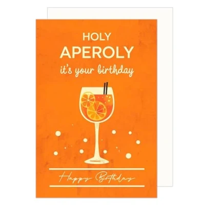 Imagen de Edition Seidel tarjeta de cumpleaños premium con sobre, felicitación, felicitación texto en alemán &quot;Happy Birthday Mann Frau Holy Aperoly (G3667 SW024)