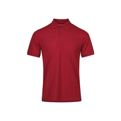 Imagen de DANISH ENDURANCE Polo Hombre Manga Corta en Algodón Orgánico, Camiseta de Vestir, Ropa Verano, Rojo, XXXL