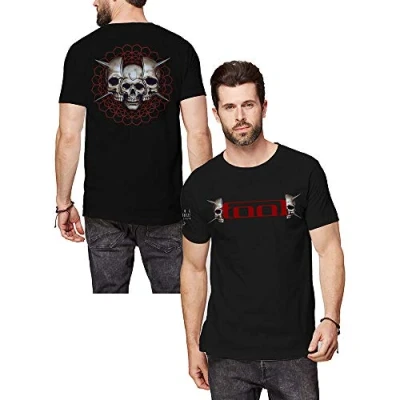 Imagen de Rock Off Tool Skull Spikes Oficial Camiseta para Hombre (X Large)
