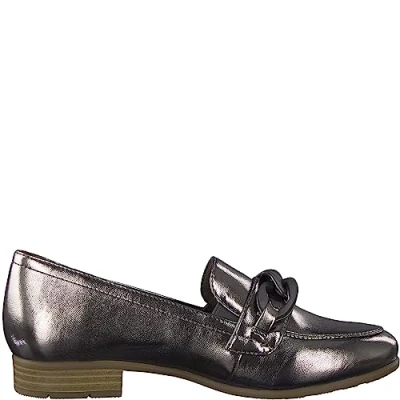 Imagen de Jana Softline 8 24260 41 Komfortable Mehrweite Bequemschuh Damenschuh mit Kette Flach Modisch Alltagsschuhe Business, Mocasín Mujer, Gris Peltre, 40 EU Ancho