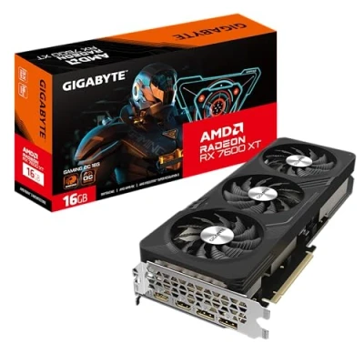 Imagen de Gigabyte Radeon RX 7600 XT Gaming OC Tarjeta gráfica de 16 GB, núcleo 2810 MHz, GB GDDR6 18000 MHz 128 bits, PCI E 4.0, 2 DP 1.4, HDMI 2.1a, Arquitectura RDNA, fusión RGB, GV R76XTGAMING