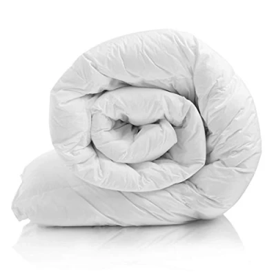 Imagen de Alreya Edredón Nórdico Blanco 240x220 cm Algodón/Poliéster Hipoalergénico Manta Suave y Cálida para Todas Las Estaciones Transpirable
