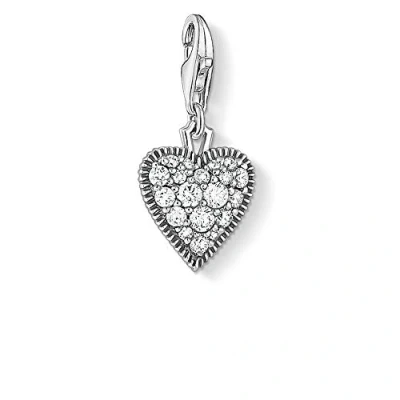 Imagen de Thomas Sabo Colgante de la Colección Love &amp; Affection, Abalorio en Forma Corazón con Piedras Blancas