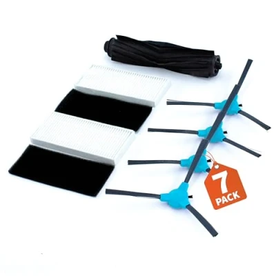 Imagen de BAKUUM Pack para Cecotec Conga Serie 1090, 1790, 1990 y 990 VITAL Accesorios x4 Cepillos laterales x2 Filtros Hepa Deposito Agua Mopa x1 Rodillo Silicona mascota
