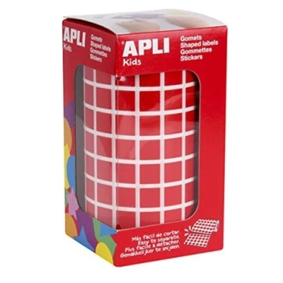 Imagen de APLI Kids 4873 Rollo de gomets cuadrados 10,0 mm, color rojo