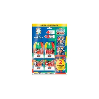 Imagen de Topps Euro 2024 Match Attax Oficial Mega Multipack Contiene 32 Cartas más 2 Limited Edition aleatorias.