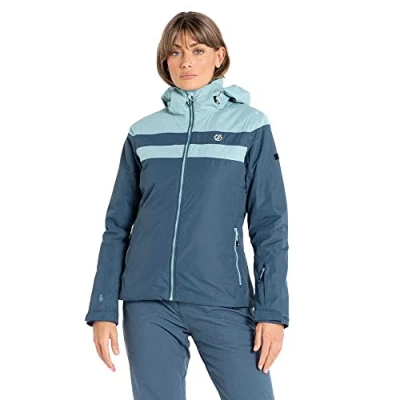 Imagen de Dare2b Rapport Jacket Chaqueta de esquí para mujer, tejido reciclado impermeable y transpirable, faldón la nieve, costuras selladas, 2 bolsillos inferiores con cremallera
