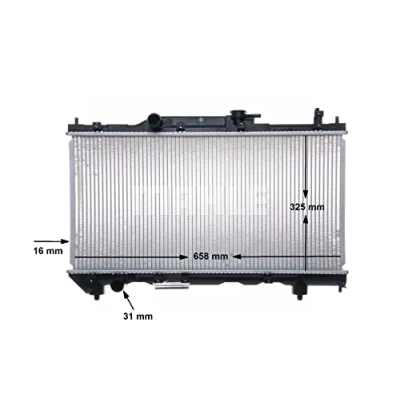 Imagen de MAHLE ORIGINAL CR 543 000S Radiador, refrigeración del motor para vehículos con/sin climatización 325 682 16 Aletas soldadas