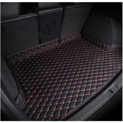 Imagen de LIMINFACAI Coche Cuero Alfombrillas Maletero para Jeep Avenger 2023 2024,Impermeable Antideslizante ​Anti Sucio Protección Alfombra Accesorios,A/Black Red