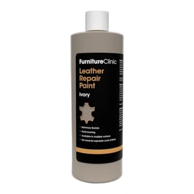 Imagen de Pintura y tinte para reparación de cuero, colorante autosellante una rápida fácil adecuado sofás asiento coche zapatos (500ml, Marfil)