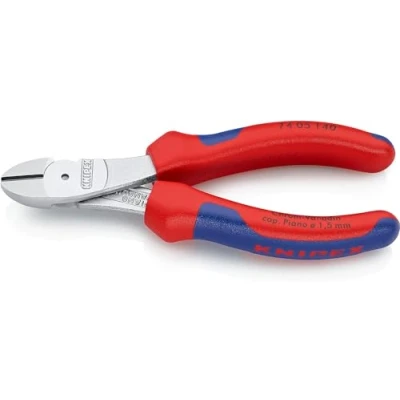 Imagen de Knipex Alicates de corte diagonal fuerza cromado, con fundas multicomponentes 140 mm 74 05