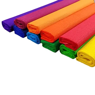 Imagen de Netuno 10 rollos de papel crepé colores surtidos 200 x 50 cm diferentes multicolor para manualidades decoración