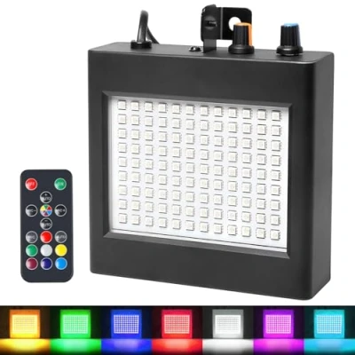 Imagen de 108Led Luz Estroboscopica Discoteca con Mando, Luces Estroboscópicas Flash Estroboscopio Color Para Casa, de a Ritmo Musica Stroboscope Activada Sonido