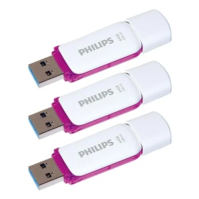 Imagen de Philips 3 Unidades USB Super Speed Stick 64GB Memoria 3.0 Flash Drive Snow Edition para PC, Ordenador portátil, Almacenamiento de Datos Ordenador, x 64 GB Lectura hasta 100MB/s