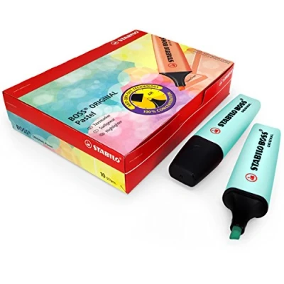 Imagen de STABILO BOSS Rotuladores pastel (10 unidades), color turquesa