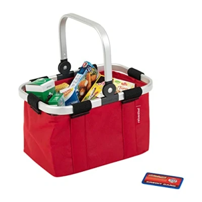 Imagen de Theo Klein 9607 reisenthel, Cesta de la Compra carrybag Mini, con envases Accesorios para Tienda, Juguete niños Desde 3 años