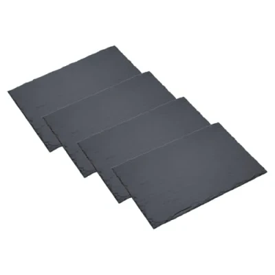 Imagen de ARTESA Juego de manteles Individuales, Pizarra, Negro, 30cm x 20cm, 4