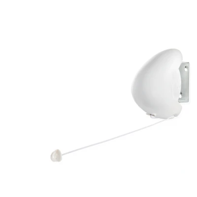 Imagen de Leifheit tendedero de pared Rollfix Single 80 Longline, tendal plegable con una cuerda retráctil automática, extensible hasta 8 m