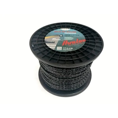 Imagen de Avalon Hilo Trenzado de Nylon Universal para Desbrozadora y Cortacésped (4 mm x 118 m). helicoidal el desbroce maleza vegetación densa.