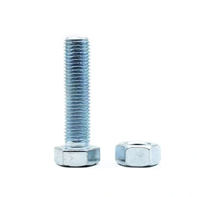 Imagen de DOJA INDUSTRIAL Tornillos con Tuercas 6 x 40mm PACK 40 Tornillo de Cabeza Hexagonal Tuerca en acabado Cincado para Madera, uso Doméstico, Construcción, Industrial...