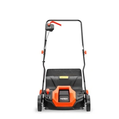 Imagen de FUXTEC Escarificador Eléctrico FX EV320ECO, aireador de césped con 1300 W Potencia, Ancho Trabajo 32 cm y ajustes Profundidad 12 a +10 mm, Saco recogedor 40 L