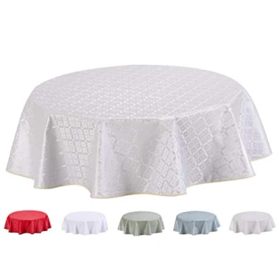 Imagen de Mantel de Hule, con Relieve, Redondo 155 cm Gris Beige
