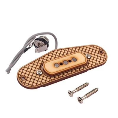 Imagen de Alnicov Pastilla de Guitarra 3 cuerdas madera arce Humbucker Pickup con 6,35 mm Jack para caja cigarros