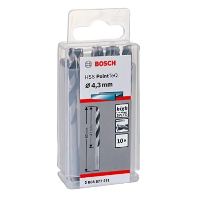 Imagen de Bosch Professional 10 brocas helicoidales HSS PointTeQ, para metal, 9.3 x 81 125 mm, accesorio de taladro