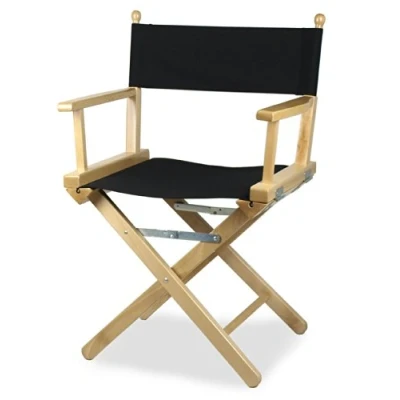 Imagen de Regista P Silla de director escena madera, color natural y tejido negro