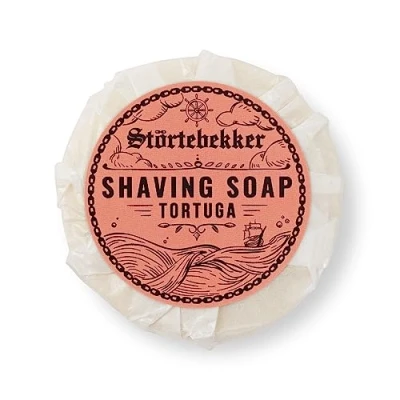 Imagen de Störtebekker® Premium Shaving Soap Tortuga Jabón hecho a mano para una espuma de afeitar abundante Perfecto afeitarse con maquinilla y navaja (70g (1 pc.))