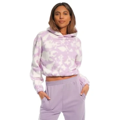 Imagen de Light &amp; Shade Sudadera corta con capucha para mujer, Morado Pastel, S
