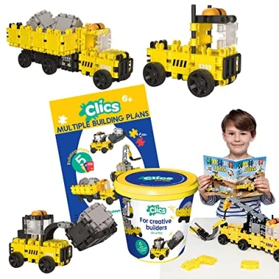 Imagen de Clics Builders Edition Juguetes de construcción para Niños a Partir 3 años educativos creativos Juego 123 Piezas Bloques niñas Montessori Stem