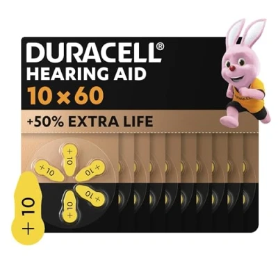 Imagen de Duracell Pilas para audífonos, tamaño 10, paquete de 60