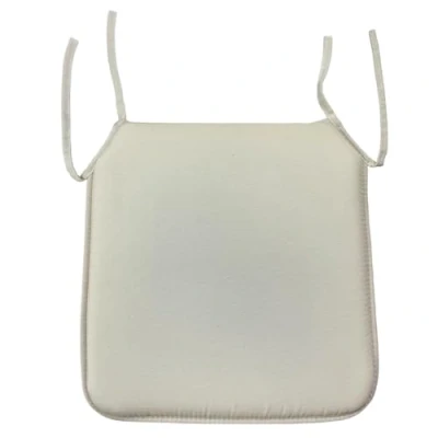 Imagen de Acomoda Textil Cojines para Silla de Espuma con Tela y Cintas Sujeción 40x40 cm. Asiento Acolchado, Mullido Cómodo Interior Exterior Comedor, Jardín Terraza. (Beige, 4 Unidades)