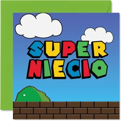Imagen de tarjetas de cumpleaños para sobrina Super Niecio Divertida tarjeta feliz tío tía, sobrina, regalos felicitación broma 145