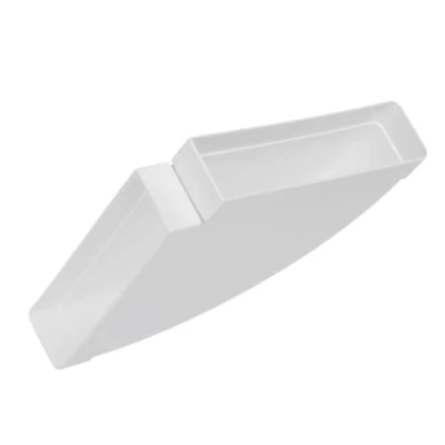 Imagen de 110x55mm Codo 90 Horizontal Conector para Tubo Rectangular PVC