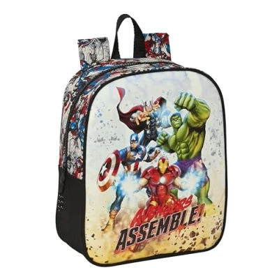 Imagen de Safta AVENGERS FOREVER Mochila Infantil, Niño, Escolar, Adaptable a Carro, Ideal para Guardería, Cómoda y Versátil, Calidad Resistencia, 22x10x27 cm, Multicolor