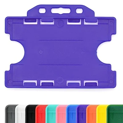 Imagen de CKB LTD 10 soportes rígidos de doble cara para tarjetas identificación, horizontal, cara, protector plástico crédito, capacidad dos 86 mm, 54 tamaño