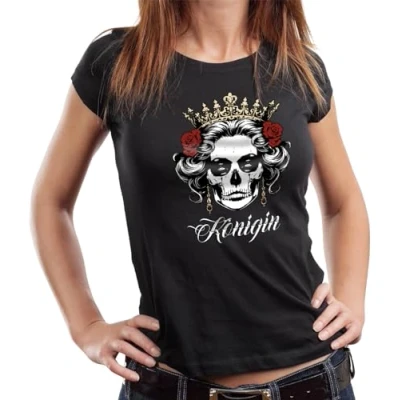 Imagen de Gasoline Bandit Camiseta para mujer Lady Biker: Good Vibrations, Reina., S