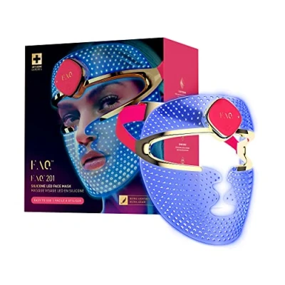 Imagen de FAQ 201 Máscara de luminoterapia facial LED RGB Antiarrugas belleza con tratamiento localizado inalámbrica 600 puntos luz Dispositivo portable
