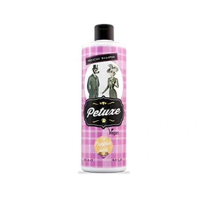 Imagen de Petuxe Cosmetics Champú Vegano para Mascotas, Cachorros/Puppies, Desarrollado el Cuidado Que merecen los Primeros baños de Cachorros y mininos, 91% Ingredientes Origen Natural. (500 ml)