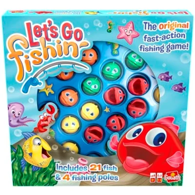 Imagen de Goliath LET&#039;S GO FISHIN&#039; Juguetes Niños 3 Años Original Juego de Pesca para Adecuado como Regalo Niño y Niña Estimula los Reflejos Con Pez Caña Pescar