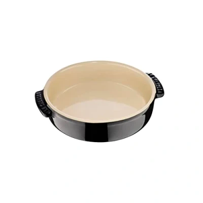 Imagen de Le Creuset Plato para tapas, Redondo, 500 ml / diámetro 14 cm, Cerámica de gres, Negro Onyx, 72102141400001