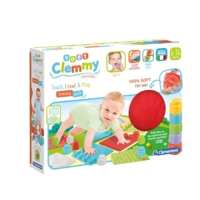 Imagen de Clementoni Soft Clemmy Tapete Sensorial construcciones blanditas para bebé a Partir de 6 Meses (17352)