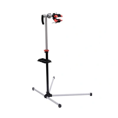 Imagen de HOMCOM Soporte de Reparación Portátil Caballete Bicicleta para Hogar con Altura Ajustable 109 180 cm Giratorio 360 Bandeja Herramientas hasta 30 kg 100x66x180 Negro