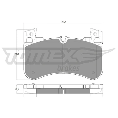 Imagen de TOMEX brakes TX 19 53 Juego de pastillas freno Eje delantero preparado para indicador desgaste con pesos equilibrio