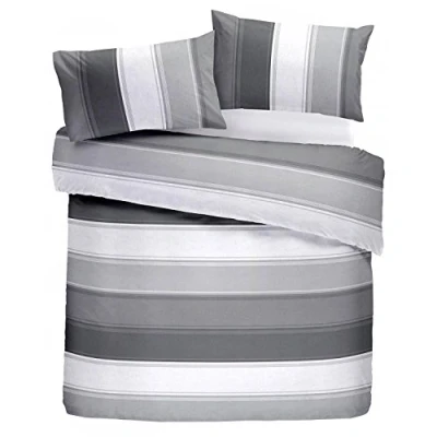 Imagen de Fusion Betley edredón y Dos Fundas de Almohada, 52% poliéster, 48% algodón, Gris, Rey, Matrimonio