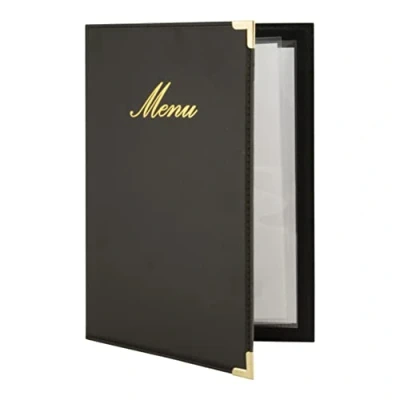 Imagen de Securit Classic Range A5 Cubierta para menús (1 inserto doble), color negro