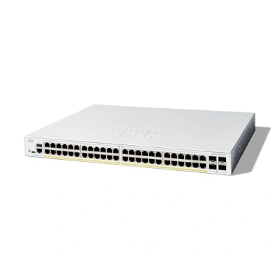 Imagen de Cisco Switch gestionado Catalyst 1300 48FP 4G, GE de 48 Puertos, PoE Completo, SFP 4x1, protección Limitada por Vida (C1300 4G)